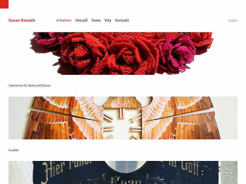 Screenshot Website Susan Donath