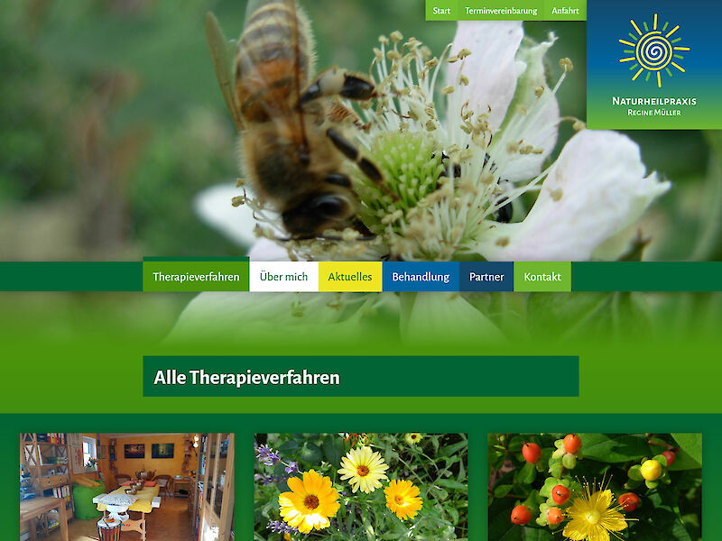 Screenshot Website Regine Müller