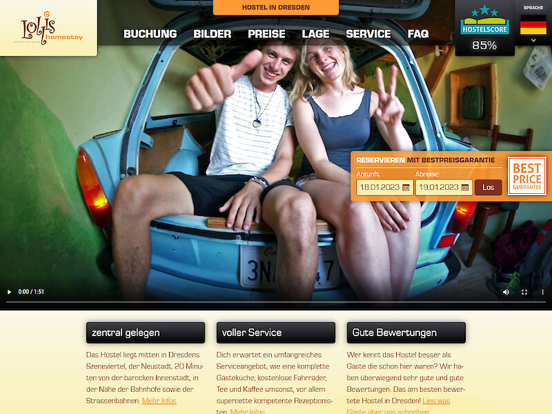 Screenshot Website Lollis Homestay