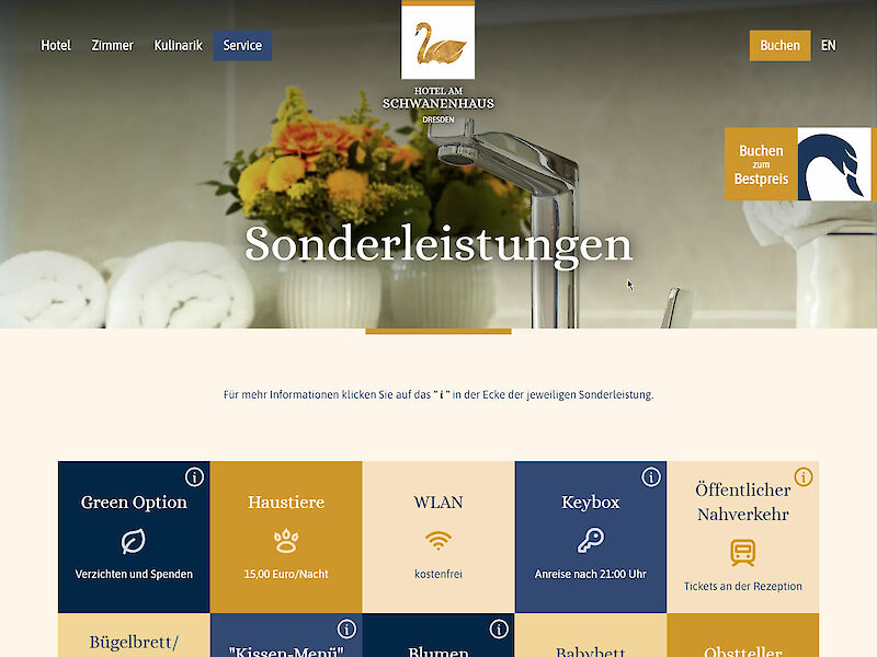 Screenshot Website Hotel am Schwanenhaus