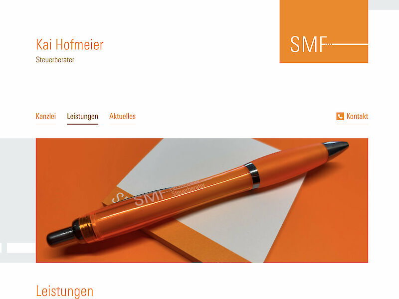 Screenshot Website Steuerberater Kai Hofmeier